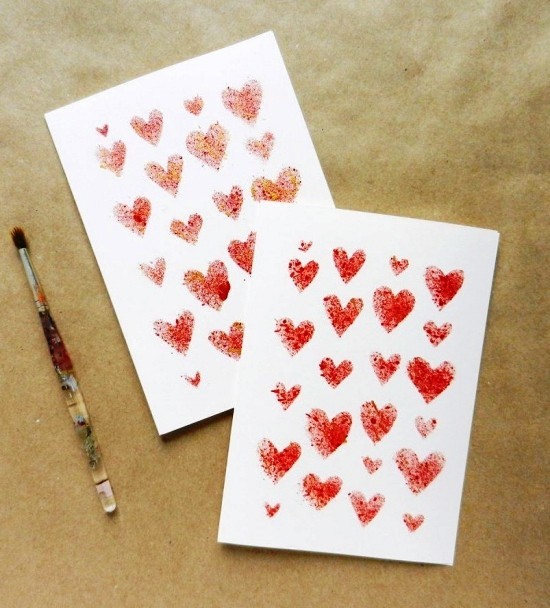 Hvordan designe det beste valentinkortet for 14. februar hjertestempel rød romantisk