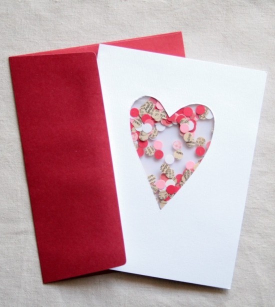 Hvordan designe det beste Valentinkort -hjertet 14. februar med konfetti i