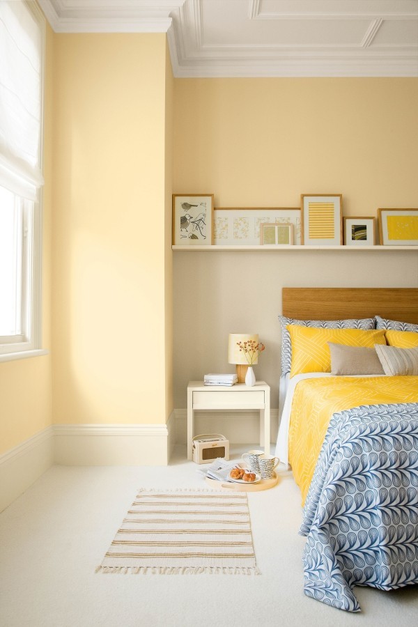 Hvordan velge riktig pastellveggfarge for gule vegger til soverommet ditt