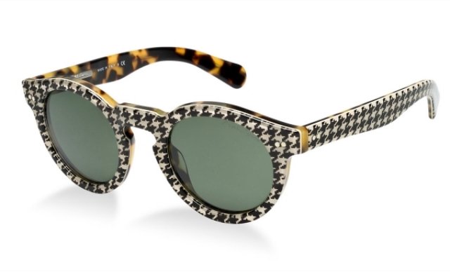 extravagantní dámské brýle s kostkovaným rámem a leopardím vzorem