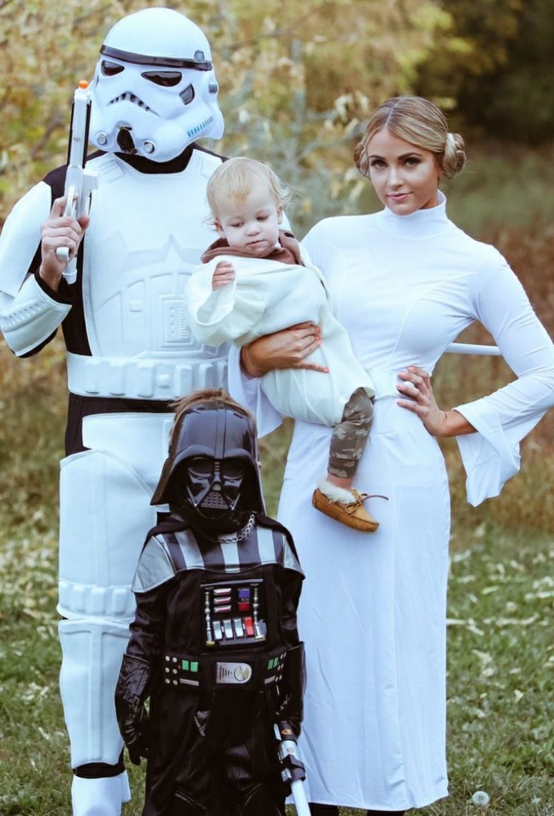 Kostýmová rodina Star Wars Darth Vader princezna Leia