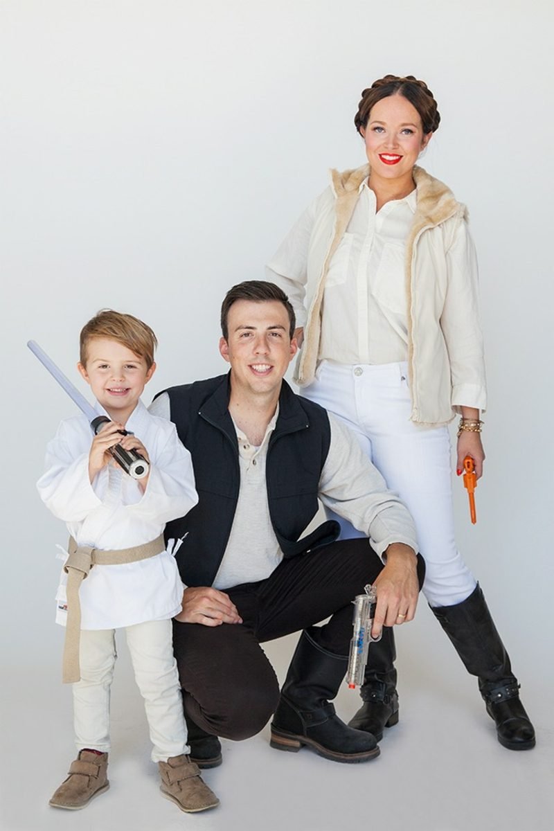 Kostým Hvězdné války Leia Han Solo Luke Skywalker rodina
