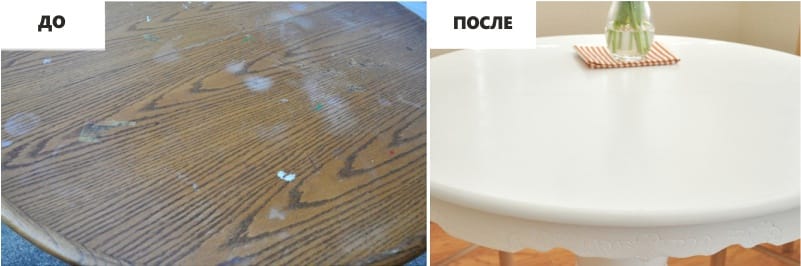 DIY masa restorasyonu - öncesi ve sonrası