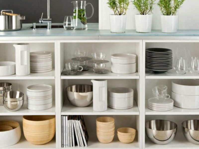 Ράφια κουζίνας αποθηκευτικός χώρος ράφια Ikea Kallax