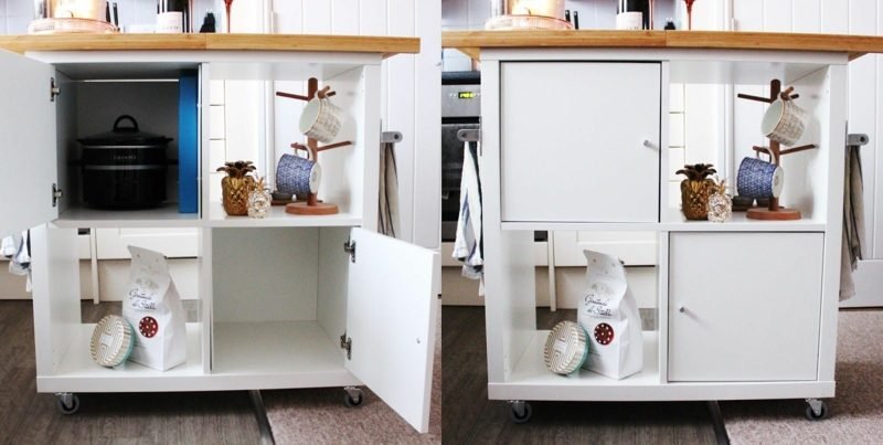 Φτιάξτε μόνοι σας ράφια κουζίνας Ikea kitchen island