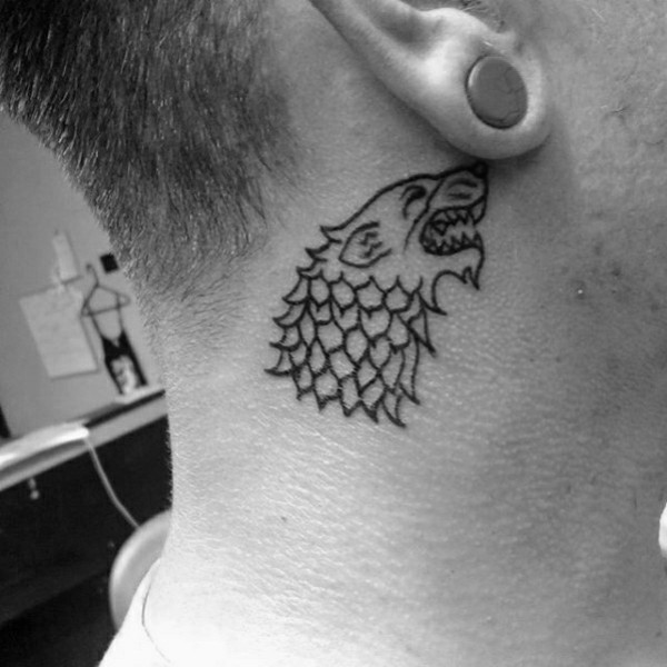 tiger nakke tatovering tatovering på halsen dyr