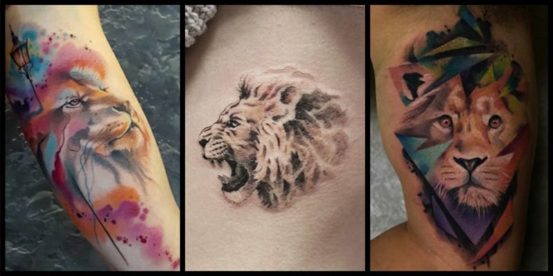 Tattoo lion 3 flotte design