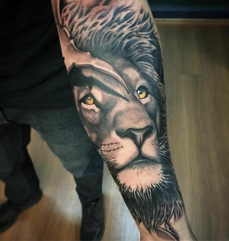 Tattoo løve mann original design
