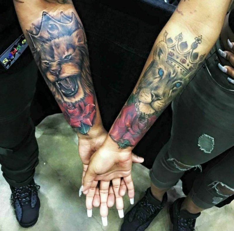 Tattoo løve par