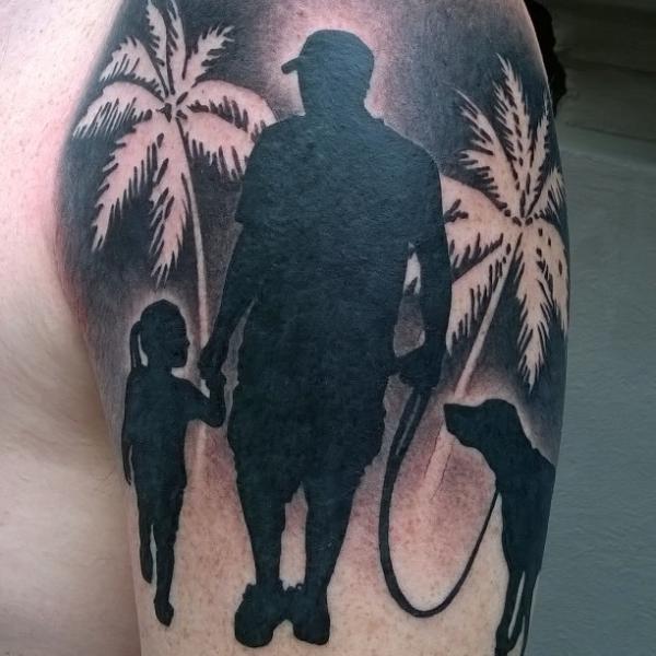 Silueto šeimos tatuiruotė