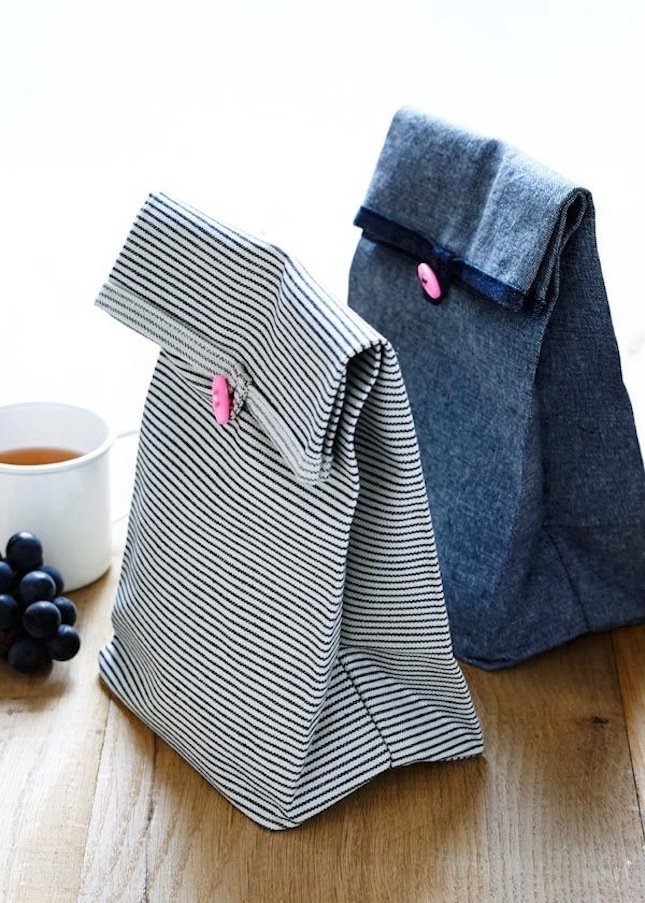 nápady na šití pro začátečníky šití obědových tašek