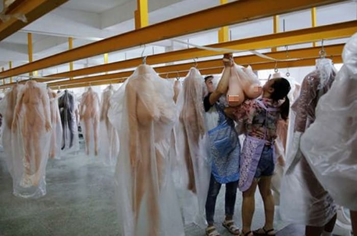 Vaizdas per „Reuters“ Kinijos Guangdongo pietrytinėje WMDOLL gamykloje gimsta sekso lėlės. Nors seksualinės lėlės gyvenimo pradžia yra šiek tiek nuobodi ir nevykusi, daug kuriama.