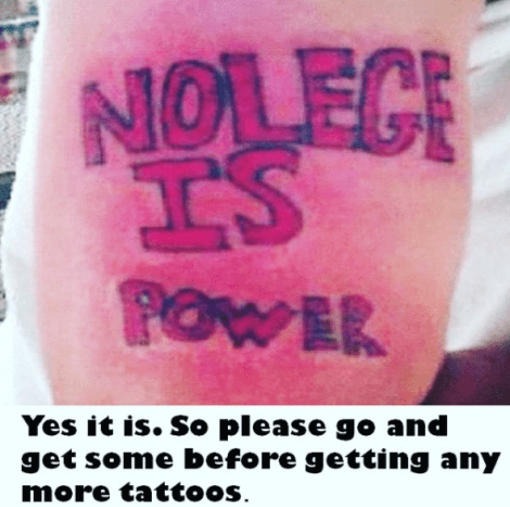 bloga tatuiruotė parašyta neteisingai