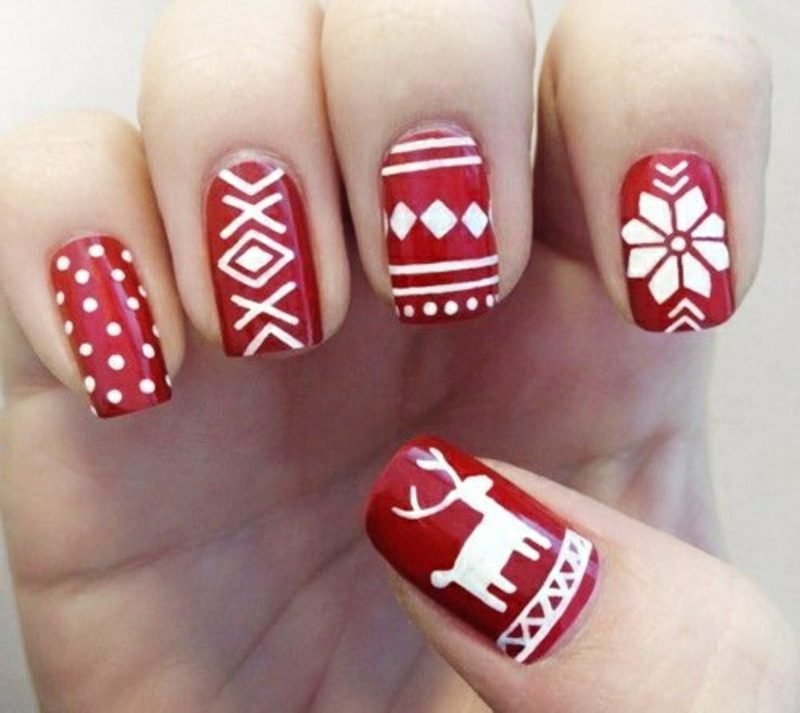Design nehtů pro vánoční zimní nail art