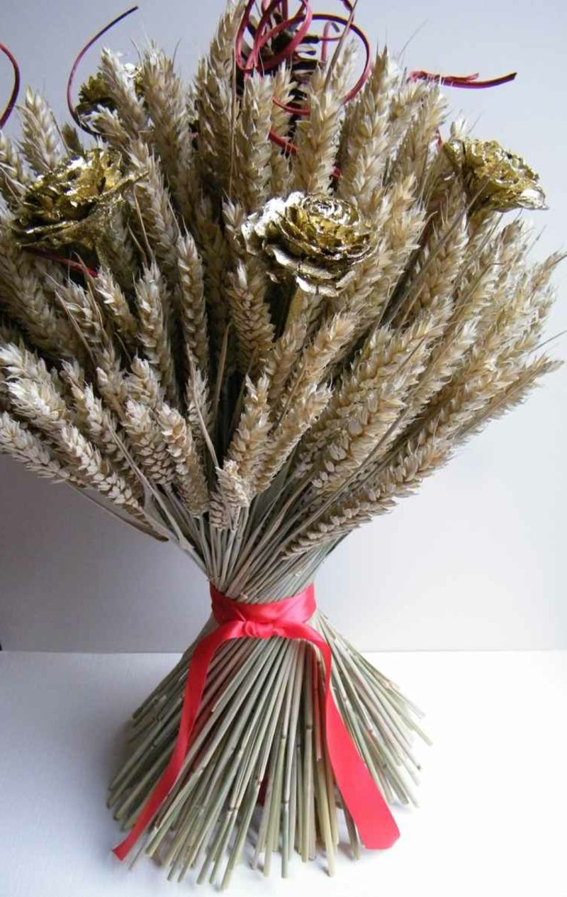 Suchá kytice z elegantní pšenice