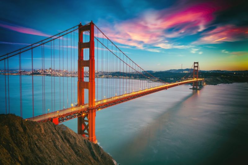 USA okružní cesta Golden Gate Bridge