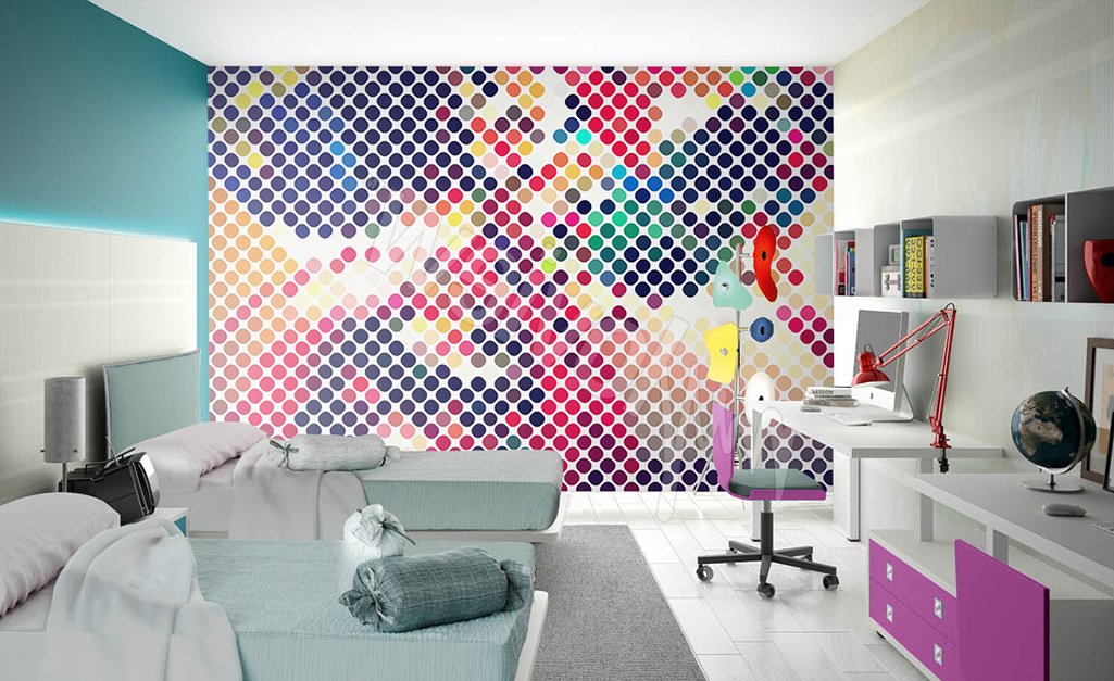 Mládežnický pokoj pro dva mladistvé: nádherné nápady pro návrh zdi s tapetovým dětským pokojem