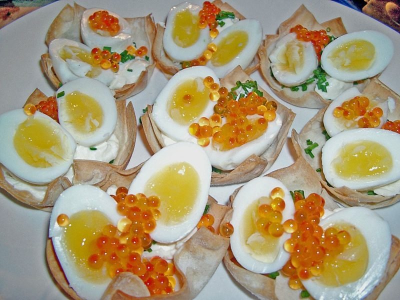 Vaření křepelčích vajec, příprava finger food