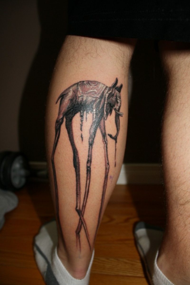 tele tetování slon tetování