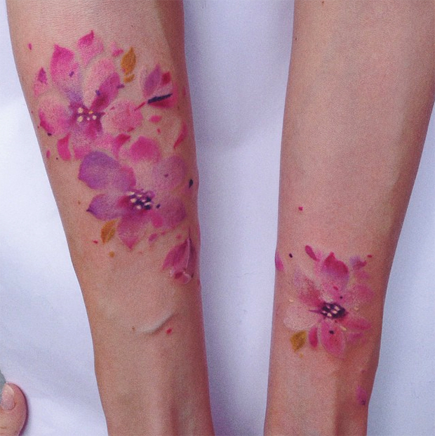 Akvarelės tatuiruotės - 125, kurios sujaudins jūsų protą