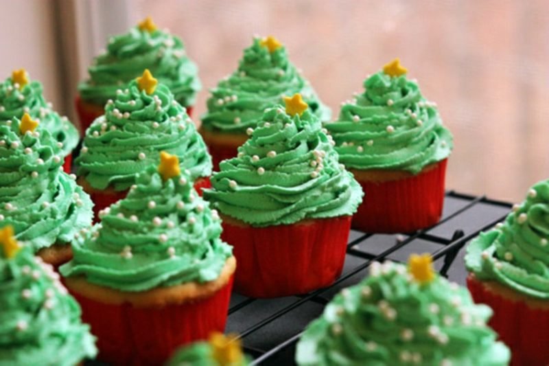 skvělé vánoční cupcakes recepty na vánoční cupcakes na vánoční stromeček