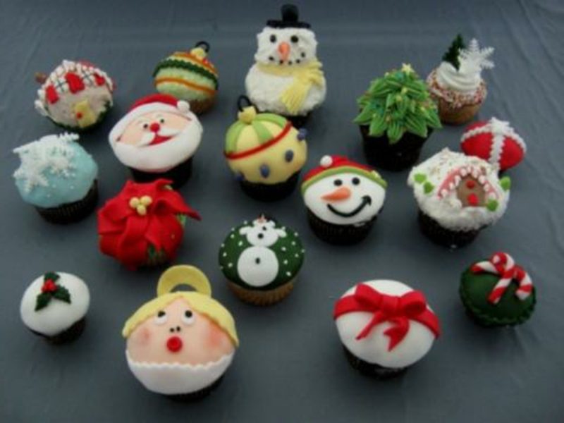 cool vánoční cupcake vánoční různé košíčky