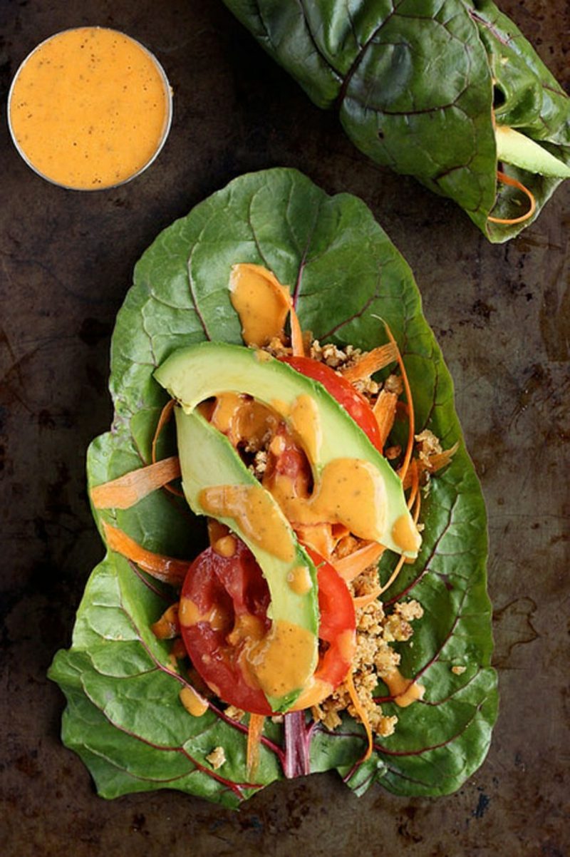 Thai Sweet Potato Salat Wraps Thai Sweet Potato