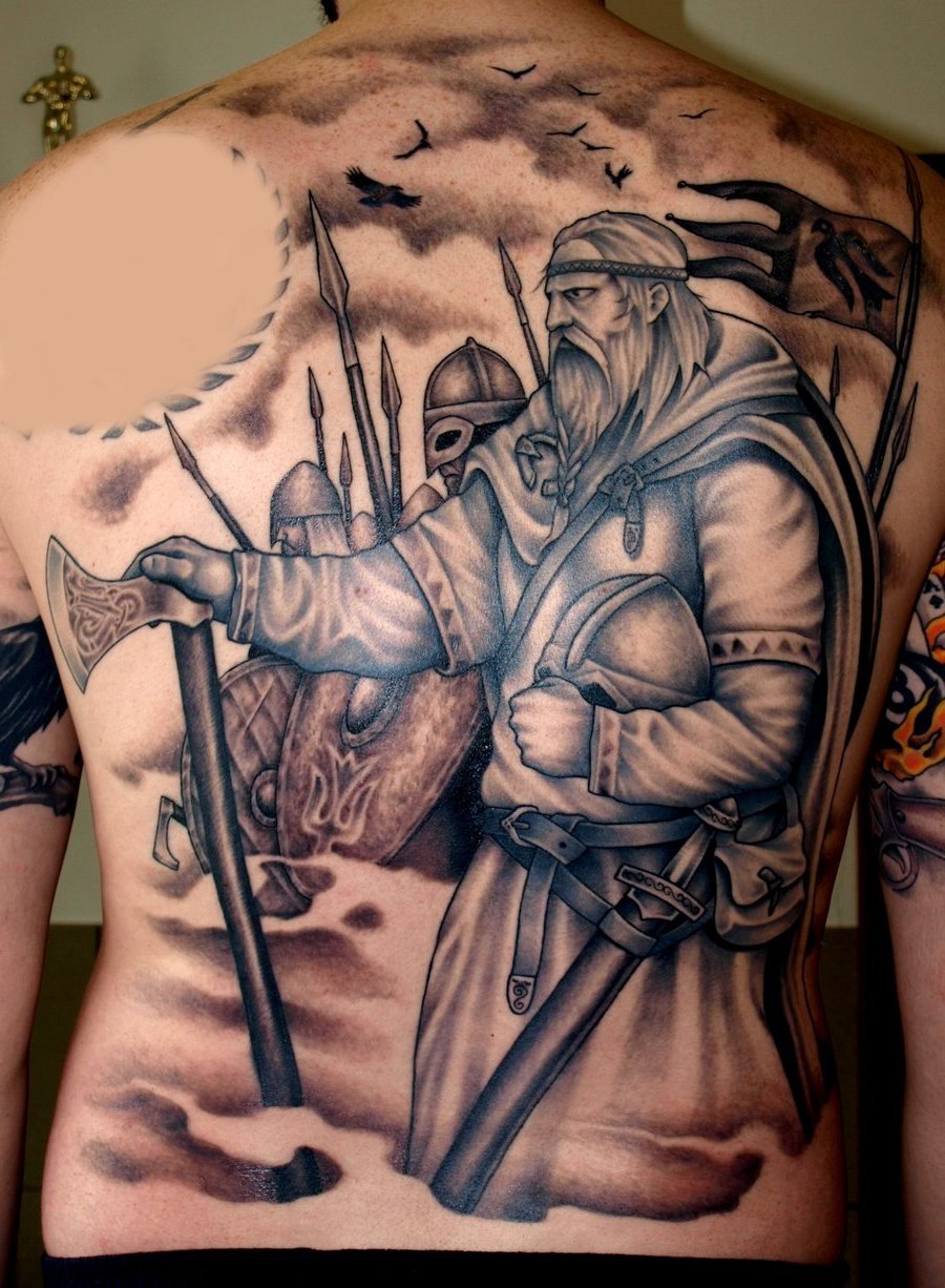 Τατουάζ Viking πίσω