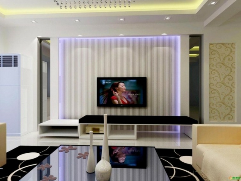Stue vegg moderne LED tapet kult utseende