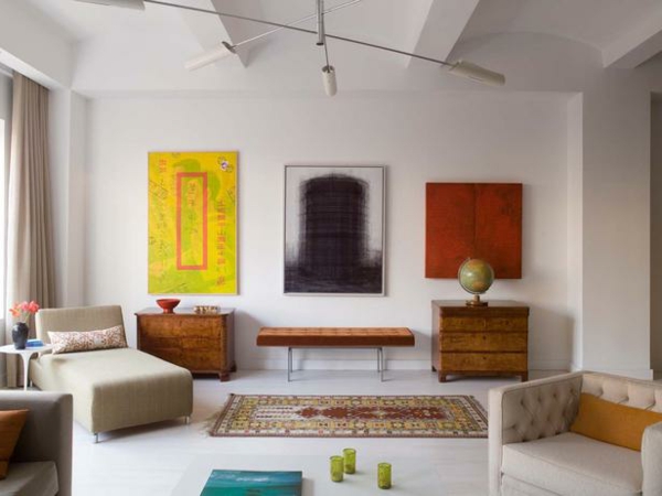 nápady na barvy obývacího pokoje červená oranžová žlutá