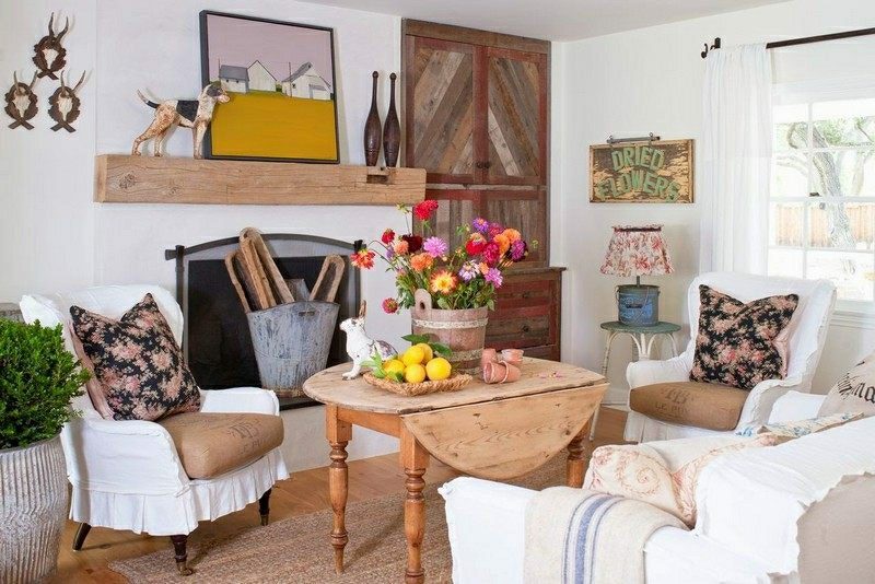 Obývací pokoje vytvářejí nádherný designový venkovský styl
