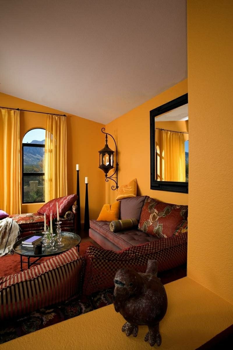 Obývací pokoje vytvářejí marocký styl