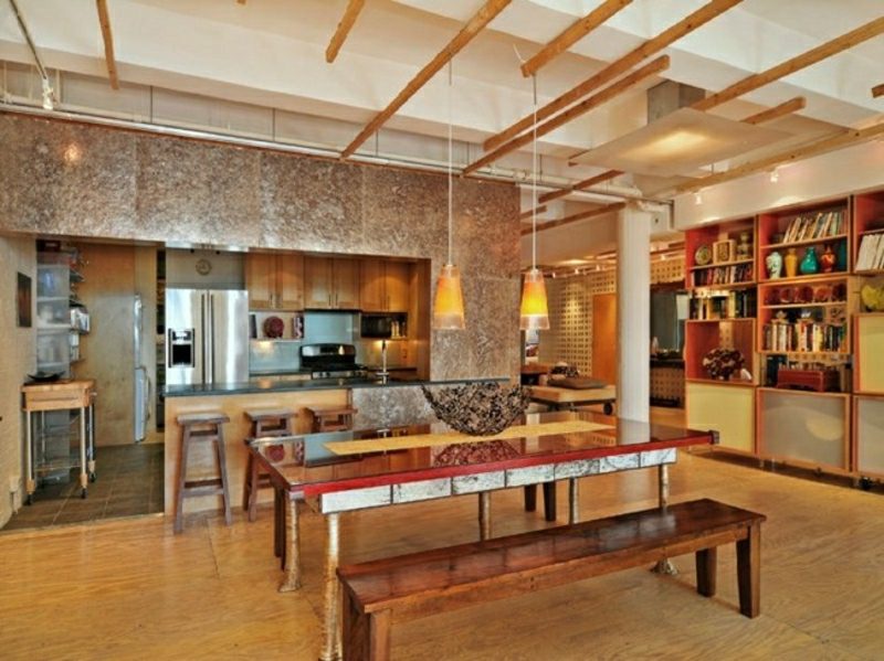 Obývací pokoje vytvářejí nápady a inspirace v industriálním stylu